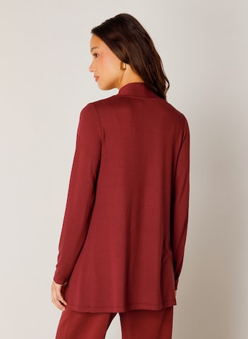 BASE LEVEL Knit Cardigan in Red