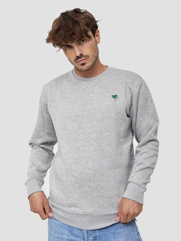 Mikon Sweatshirt 'Palme' in Grey: front