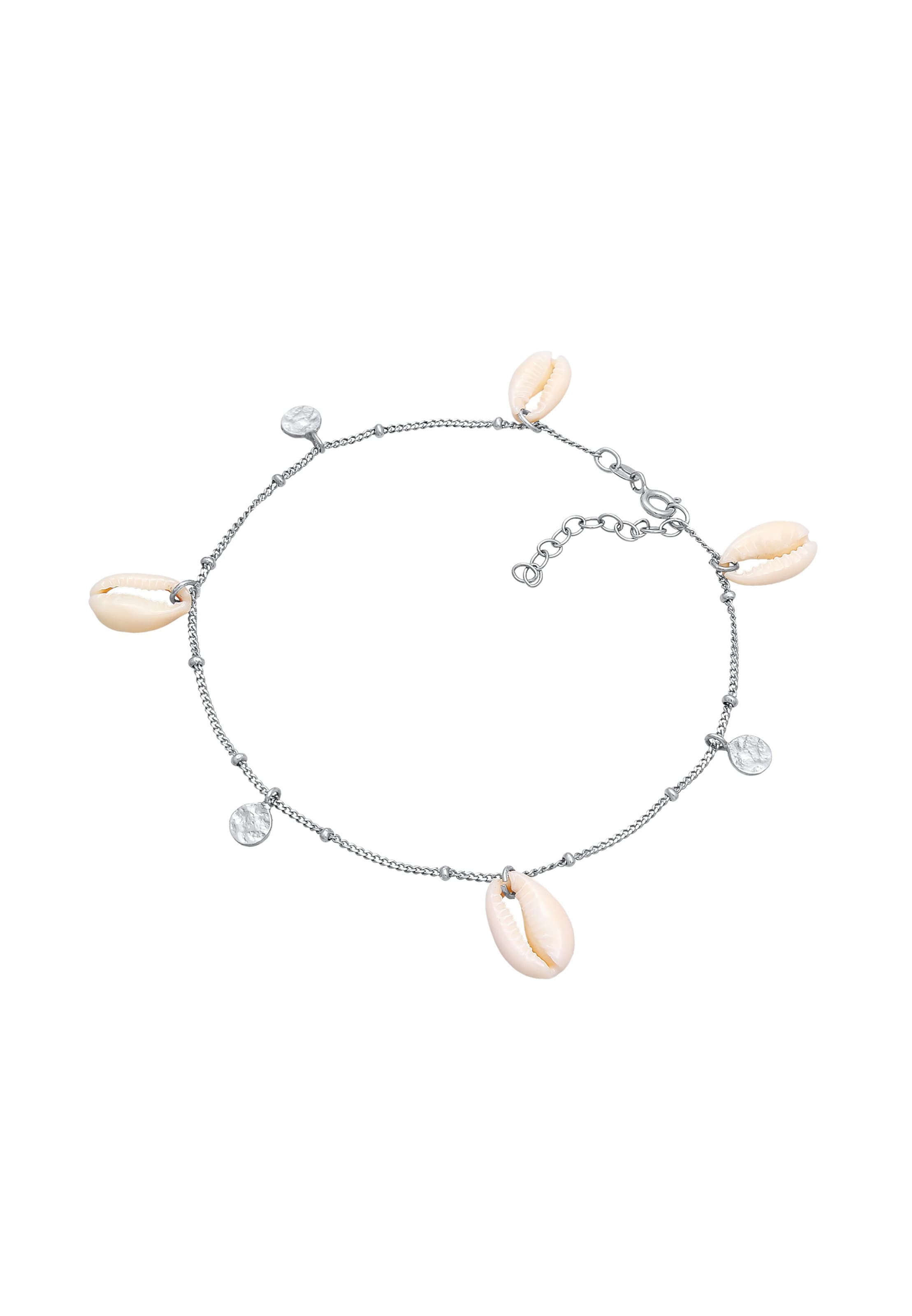 ELLI Fußschmuck 'Muschel' in Silber: Vorderseite