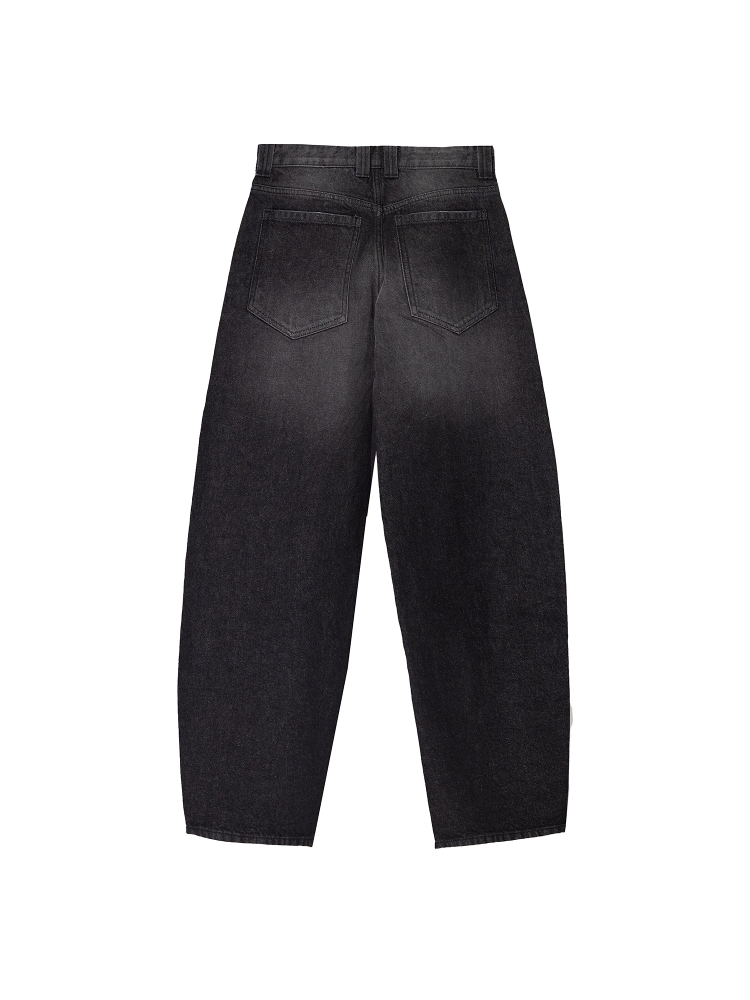 Bershka Baggy Džínsy - Čierna