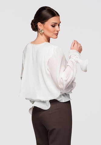Ombre Blouse in White