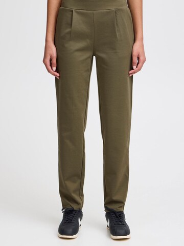 Regular Pantalon chino ' Kate ' ICHI en vert : devant