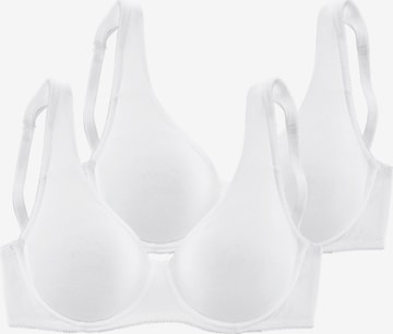 Soutien-gorge minimiseur PETITE FLEUR en blanc : devant