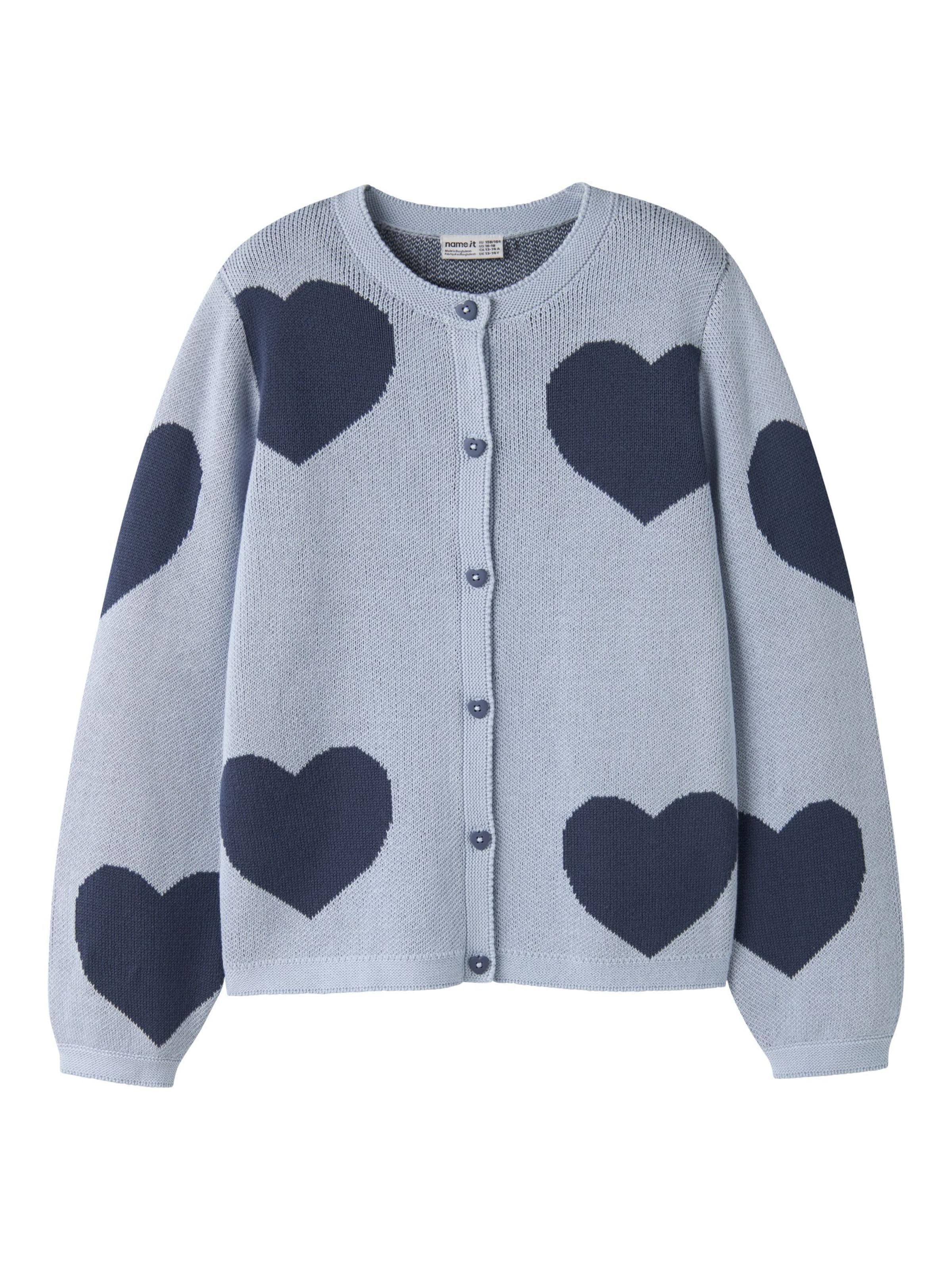 NAME IT Gebreid vest in Blauw: voorkant