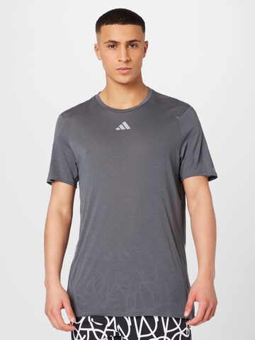 ADIDAS PERFORMANCE Functioneel shirt 'Win Confidence ' in Grijs: voorkant