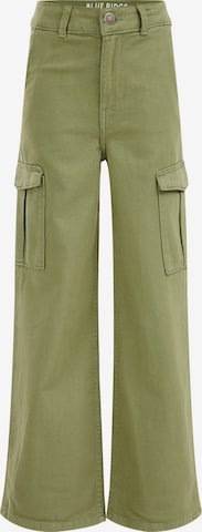 WE Fashion Loose fit Trousers in Green: front