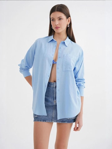 MixRay Blouse in Blauw: voorkant