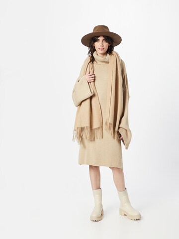 Misspap Gebreide jurk in Beige