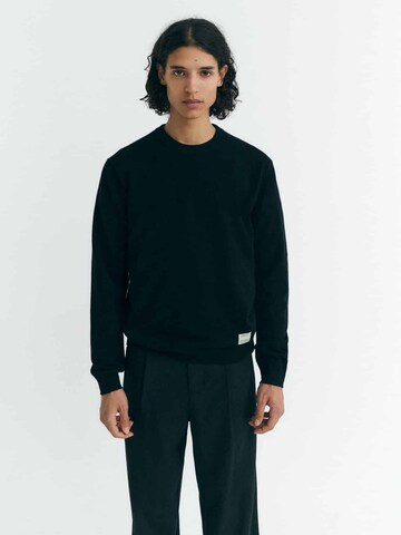 Thinking MU Pullover 'Lucien' in Schwarz: Vorderseite