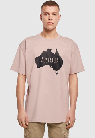 Merchcode Shirt 'Australia' in Roze: voorkant