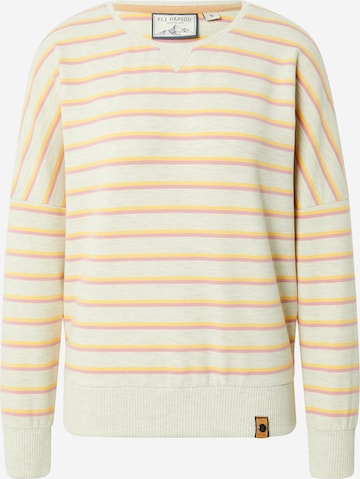 Fli PapiguSweater majica 'Der 8' - bijela boja: prednji dio