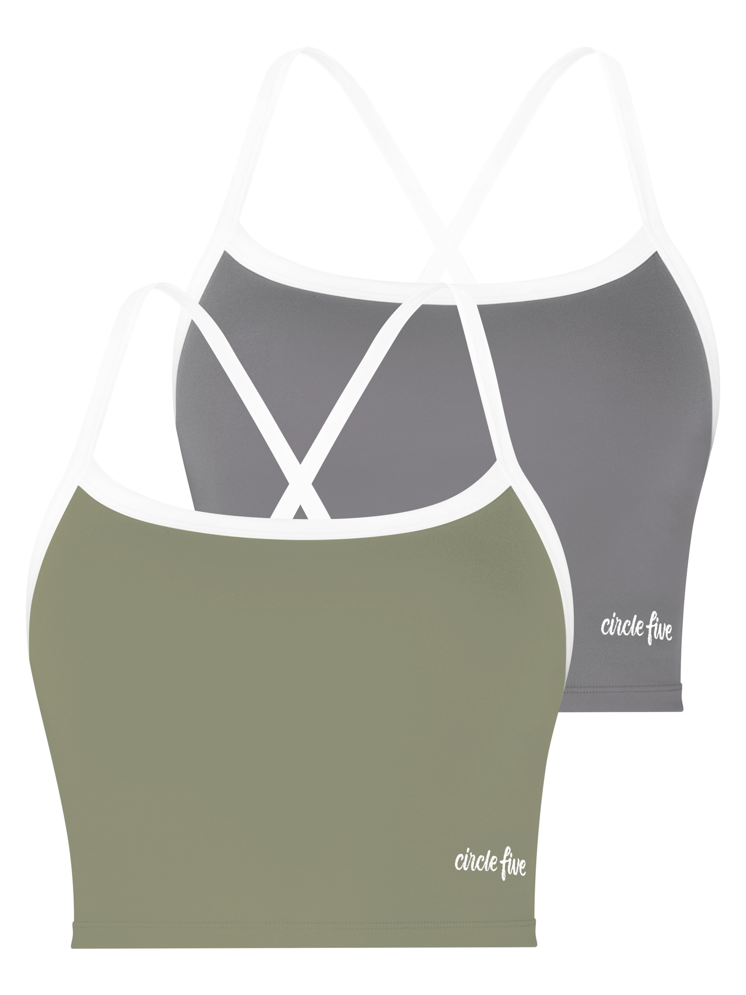 normani Sports Top in Grey: front