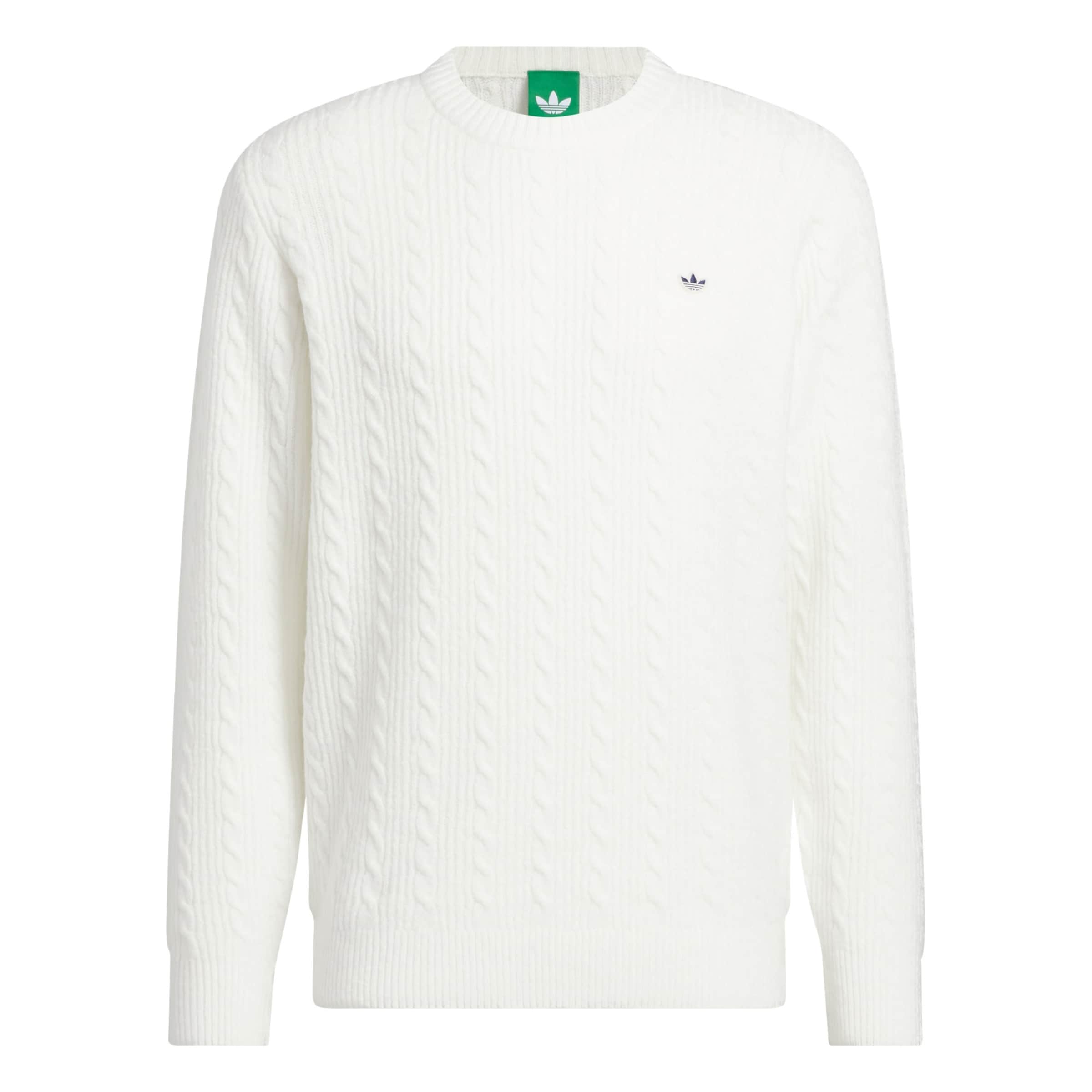 ADIDAS PERFORMANCE Sports sweater 'Originals Cableknit' in White: front