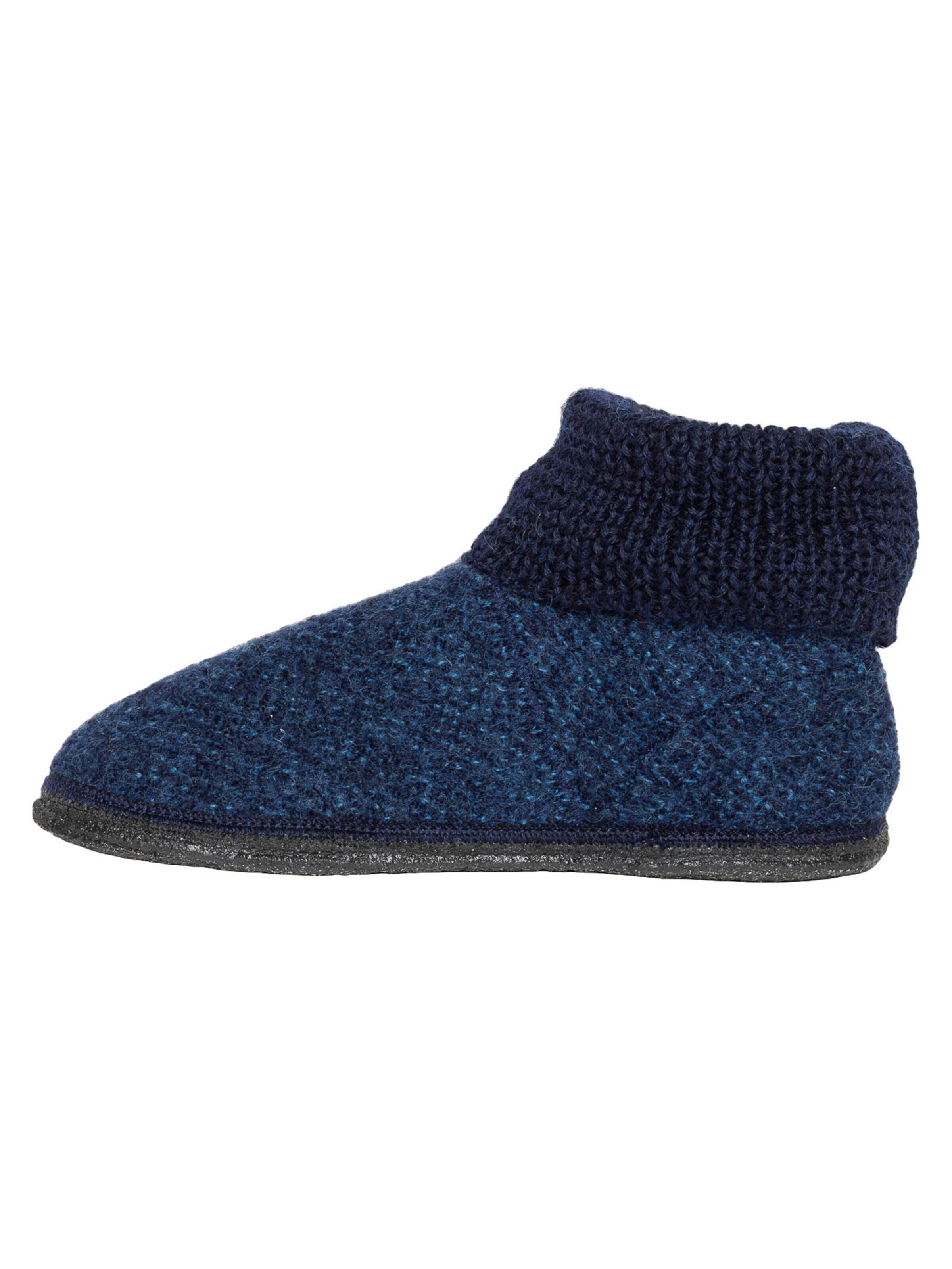Gottstein Slippers 'Wool Venture High' in Blue