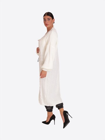 Elara Lang cardigan i hvid