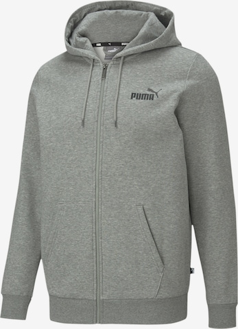 PUMA Zip-Up Hoodie in Grey: front
