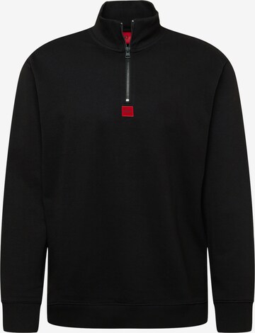 HUGO Sweatshirt 'Durty' in Black: front