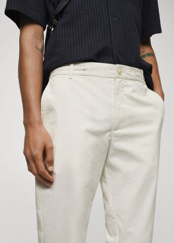 MANGO MAN Slim fit Pants 'Canet' in White