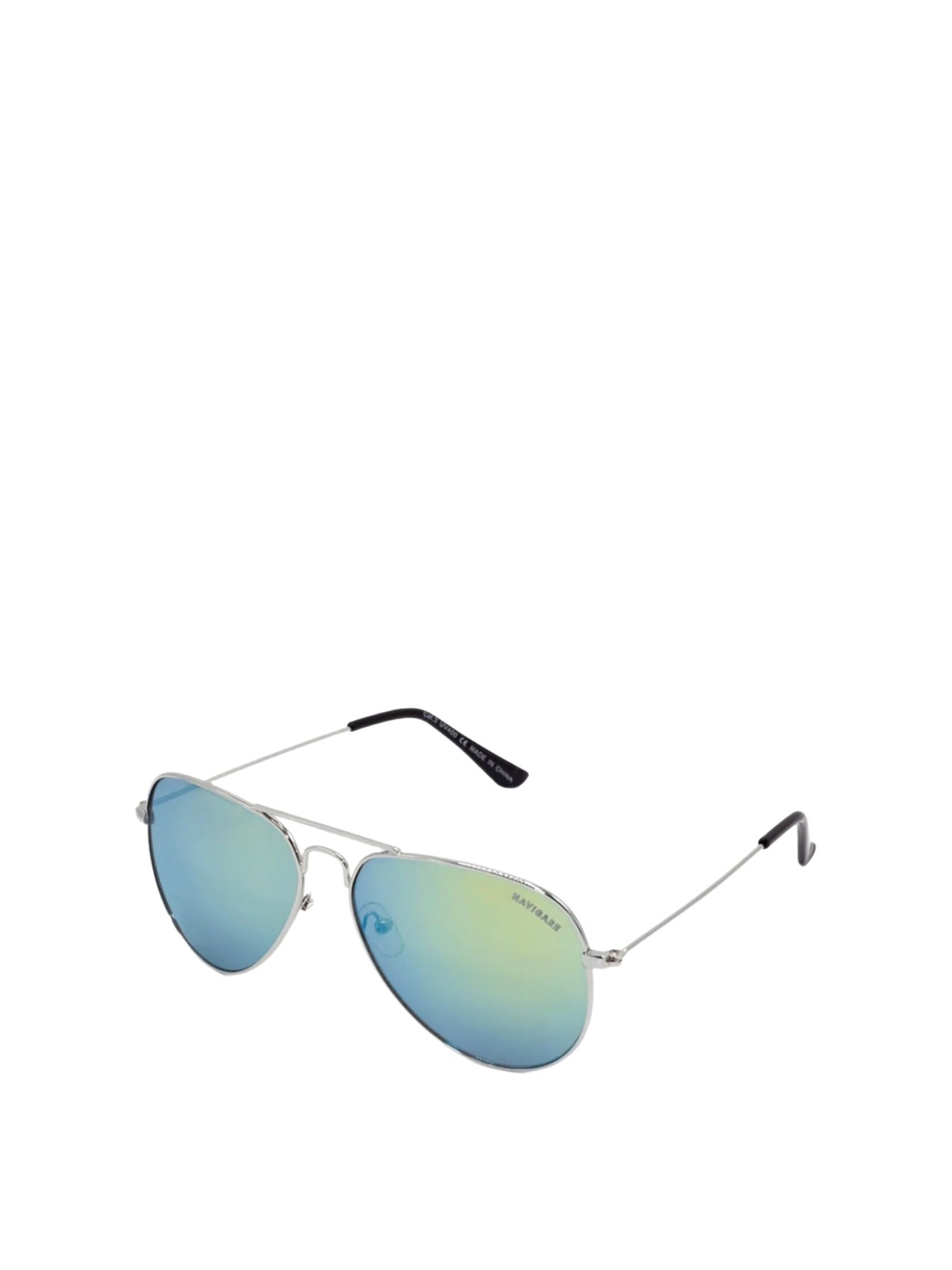 Occhiali da sole 'Occhiali da Sole Navigare Aviator Calibro 58 - Protezione UV Cat.3' di Navigare in giallo: frontale