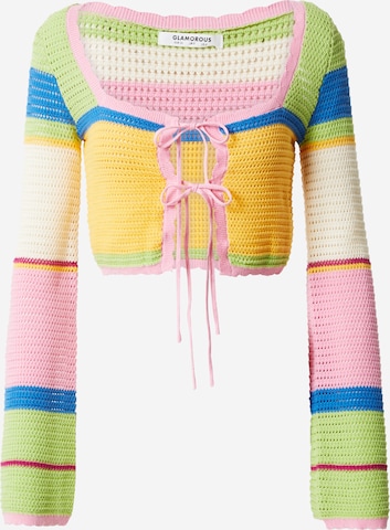 GLAMOROUS Knit Cardigan in Pink: front