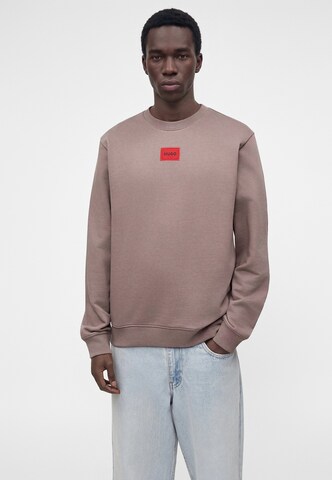 HUGO Sweatshirt 'Diragol212' in Brown: front
