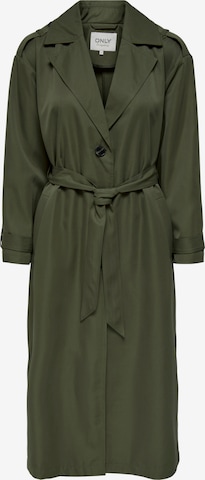 ONLY Between-Seasons Coat 'Line' in Green: front