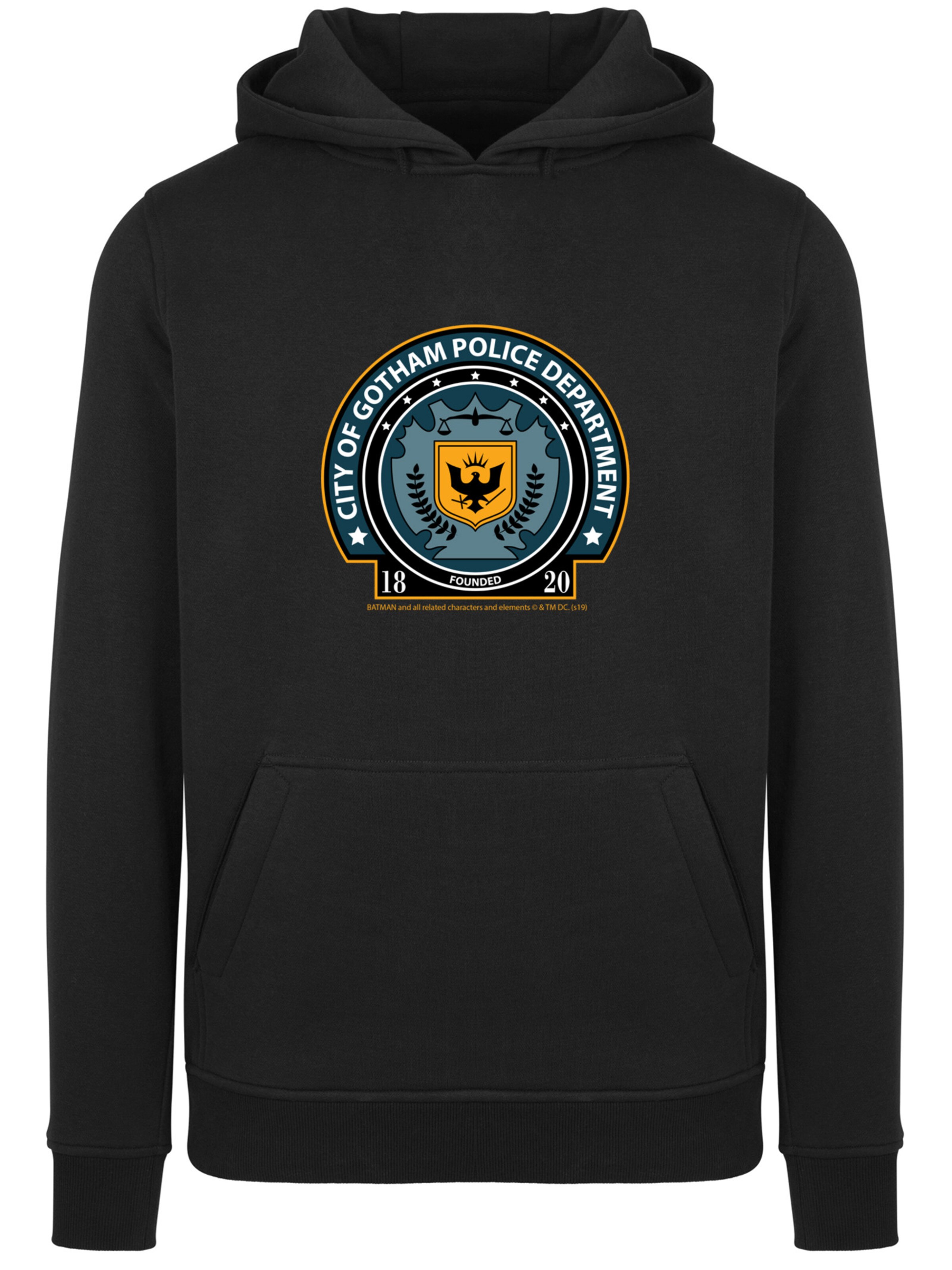F4NT4STIC Sweatshirt 'DC Comics Batman Gotham Police Dept' in Black: front