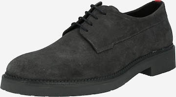 HUGO Lace-Up Shoes 'Luxity' in Grey: front