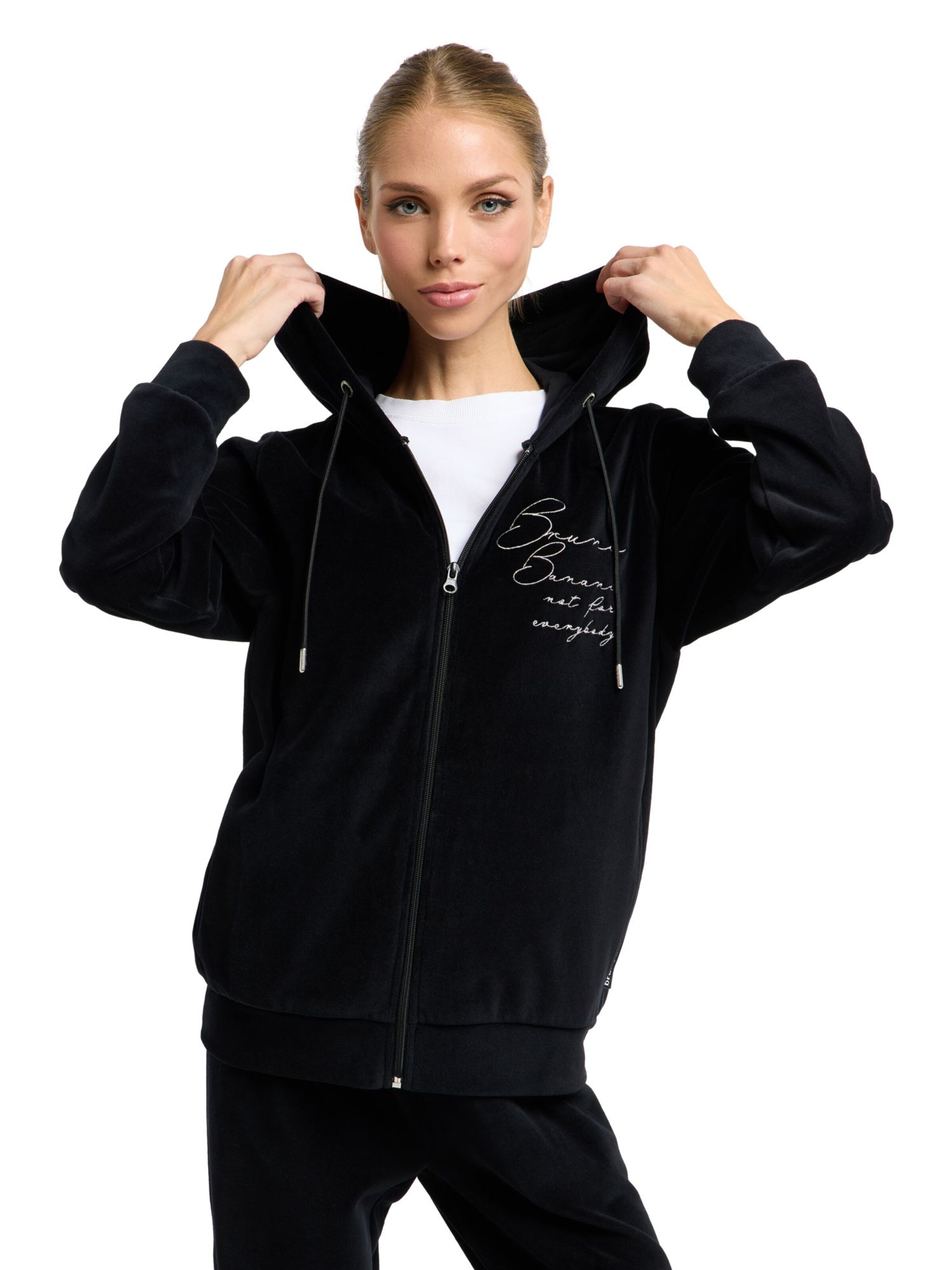 Veste de survêtement 'Garner' Bruno Banani en noir : devant