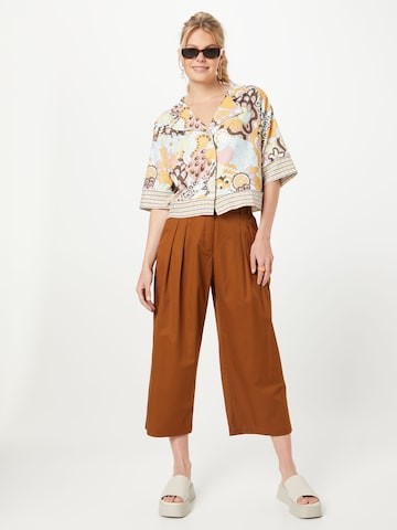 s.Oliver BLACK LABEL Loose fit Pleat-Front Pants in Brown