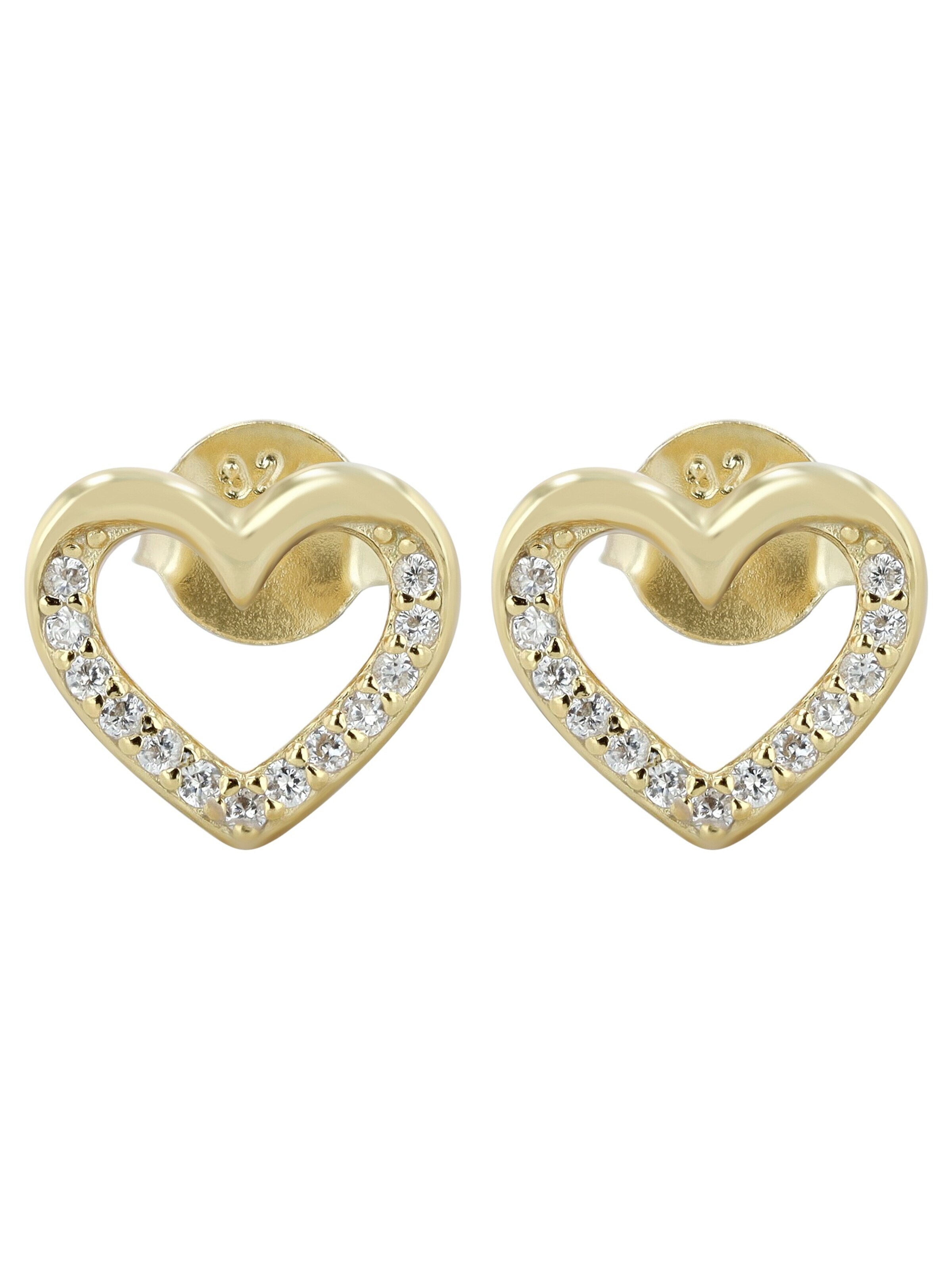 Akzent Earrings '"Heather" aus 925 Sterlingsilber, rhodiniert, langlebig' in Gold: front