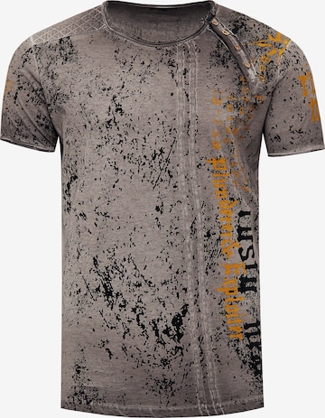 Rusty Neal T-Shirt in Grau: predná strana