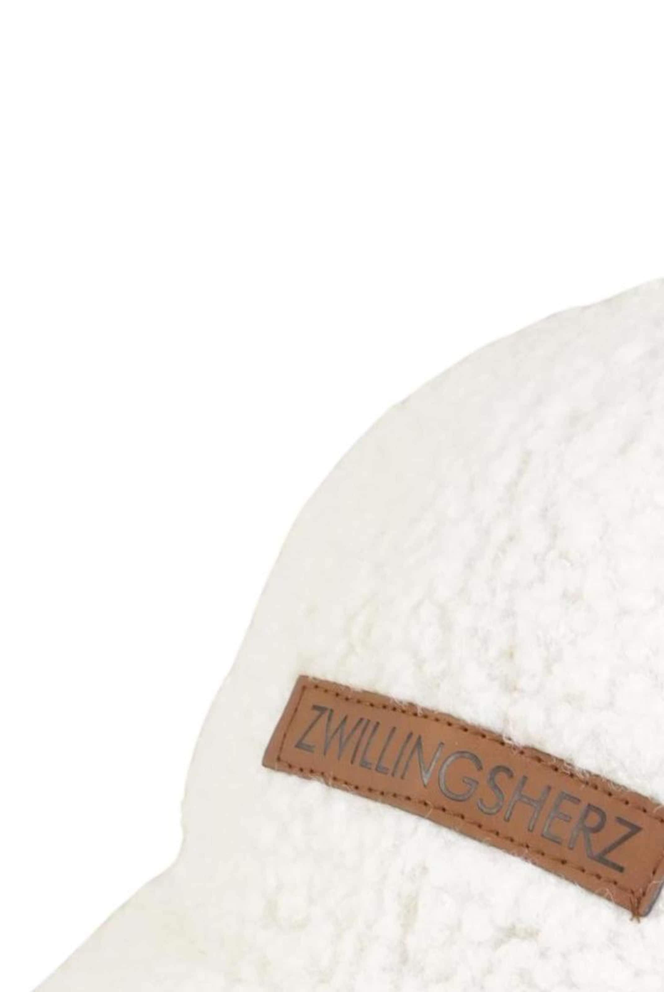 Zwillingsherz Hut oder Mütze One Size in Weiß