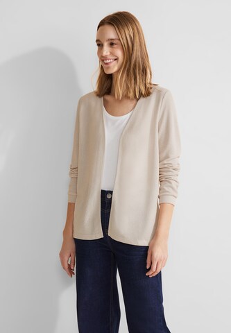 STREET ONE Cardigan 'Nette summe' i beige: forside