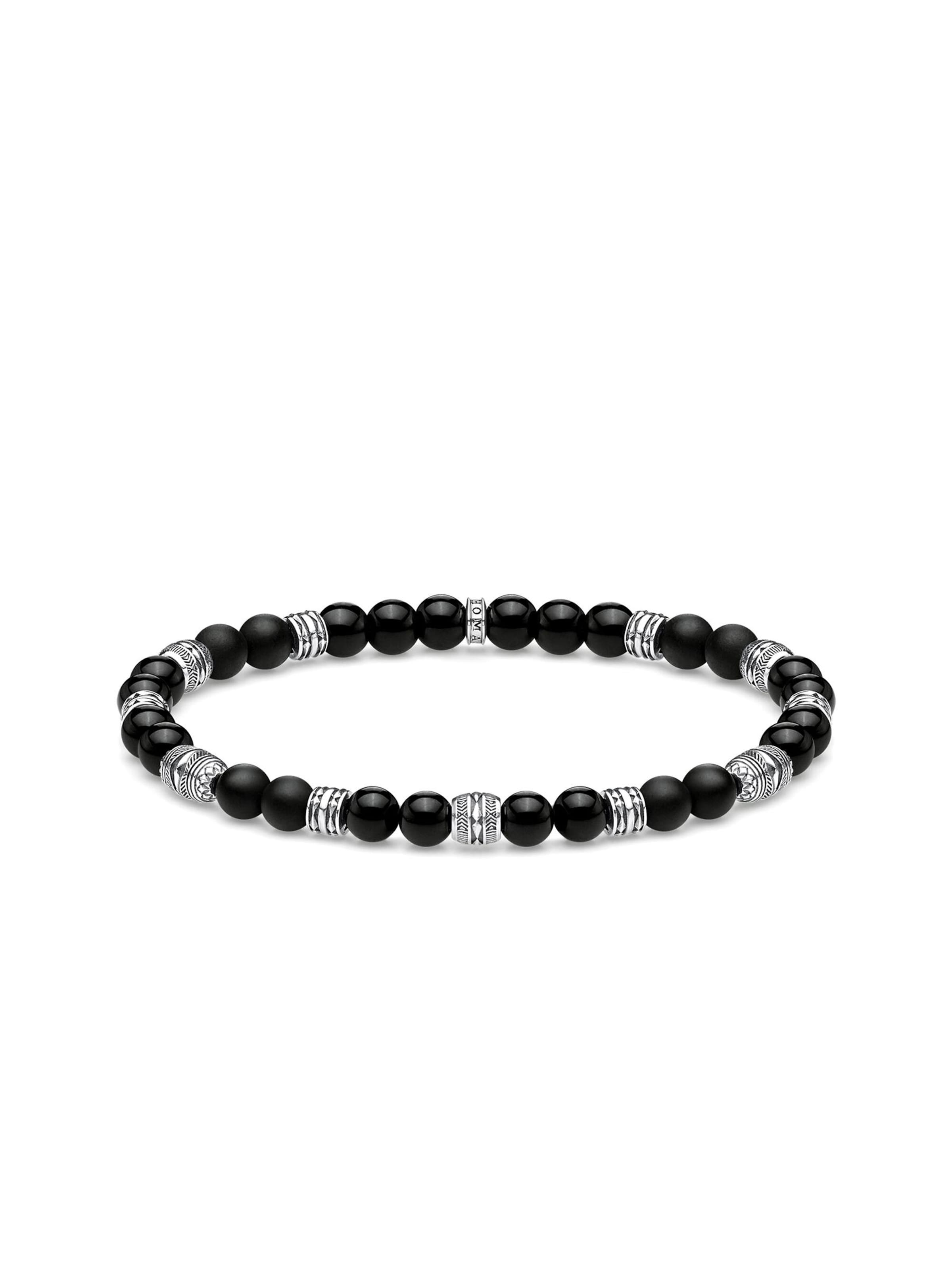 Bracelet 'Armband Glücksbringer Schwarz' Thomas Sabo en noir : devant