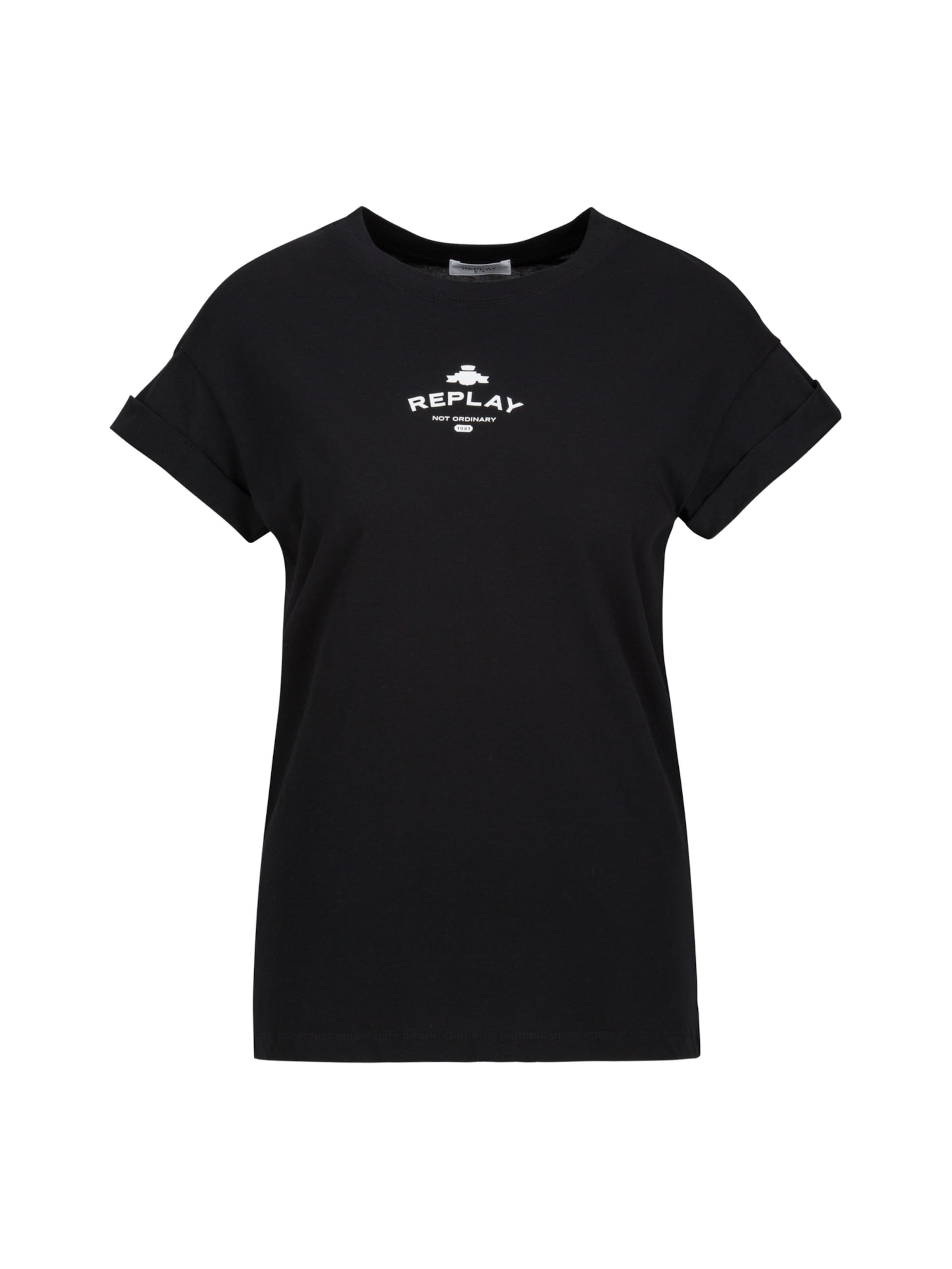 REPLAY Shirt in Zwart: voorkant