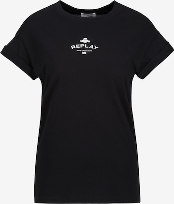 REPLAY Shirt in Zwart: voorkant