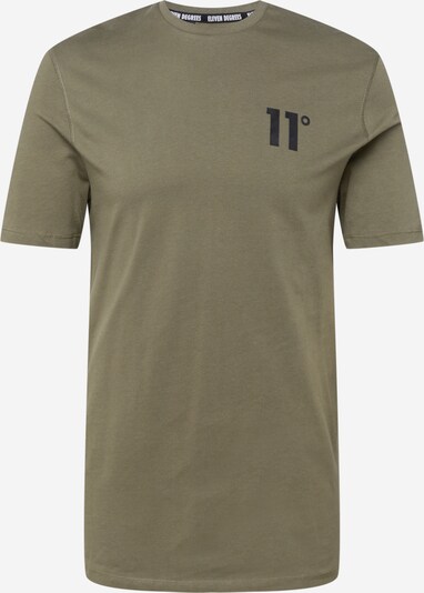 11 Degrees T-Shirt in khaki / schwarz, Produktansicht