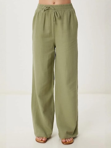 Happiness İstanbul Wide leg Broek in Groen: voorkant