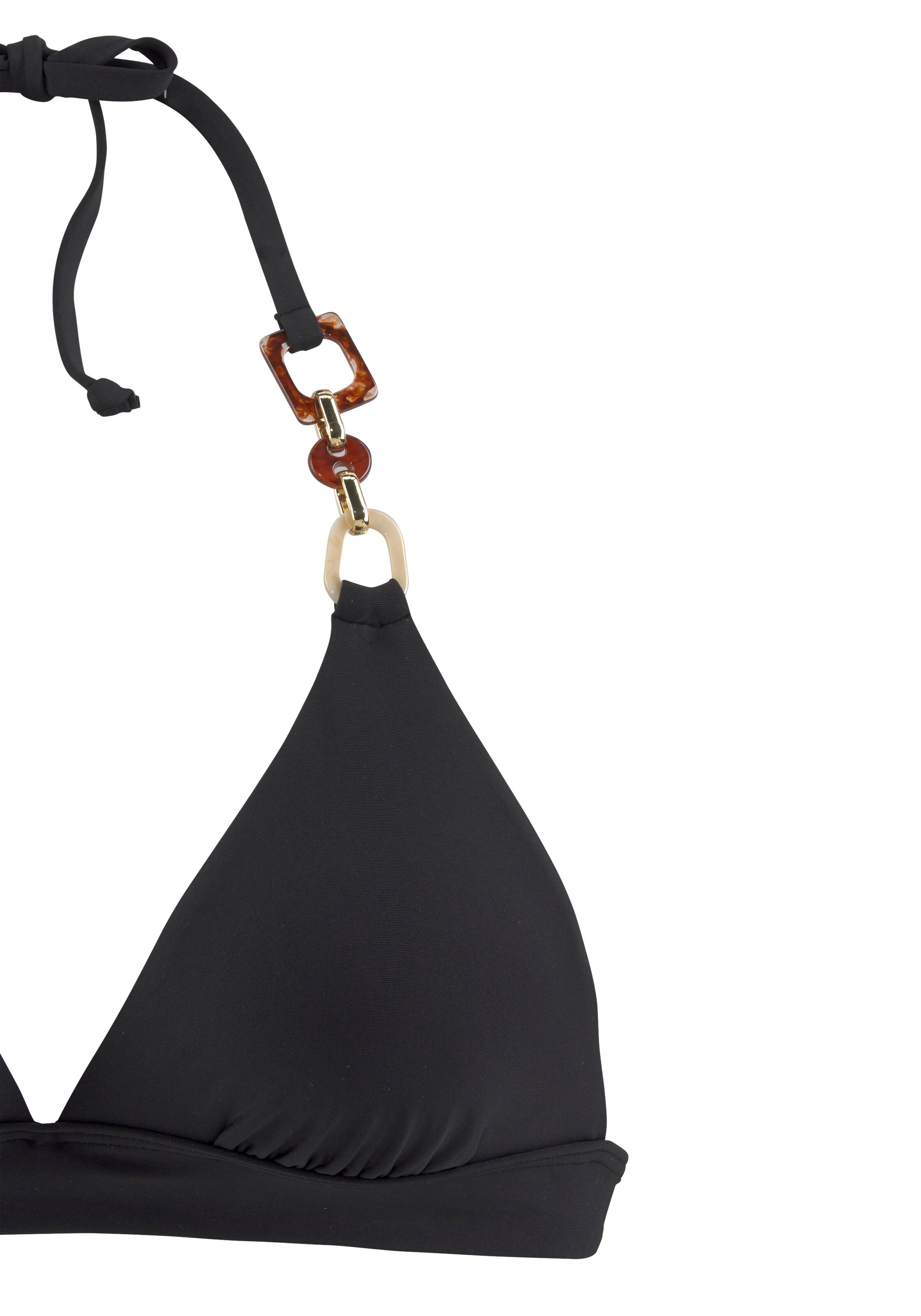 LASCANA Треугольник Верх бикини 'Yves' в Черный