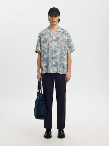 SELECTED Regular Trousers with creases in Blue