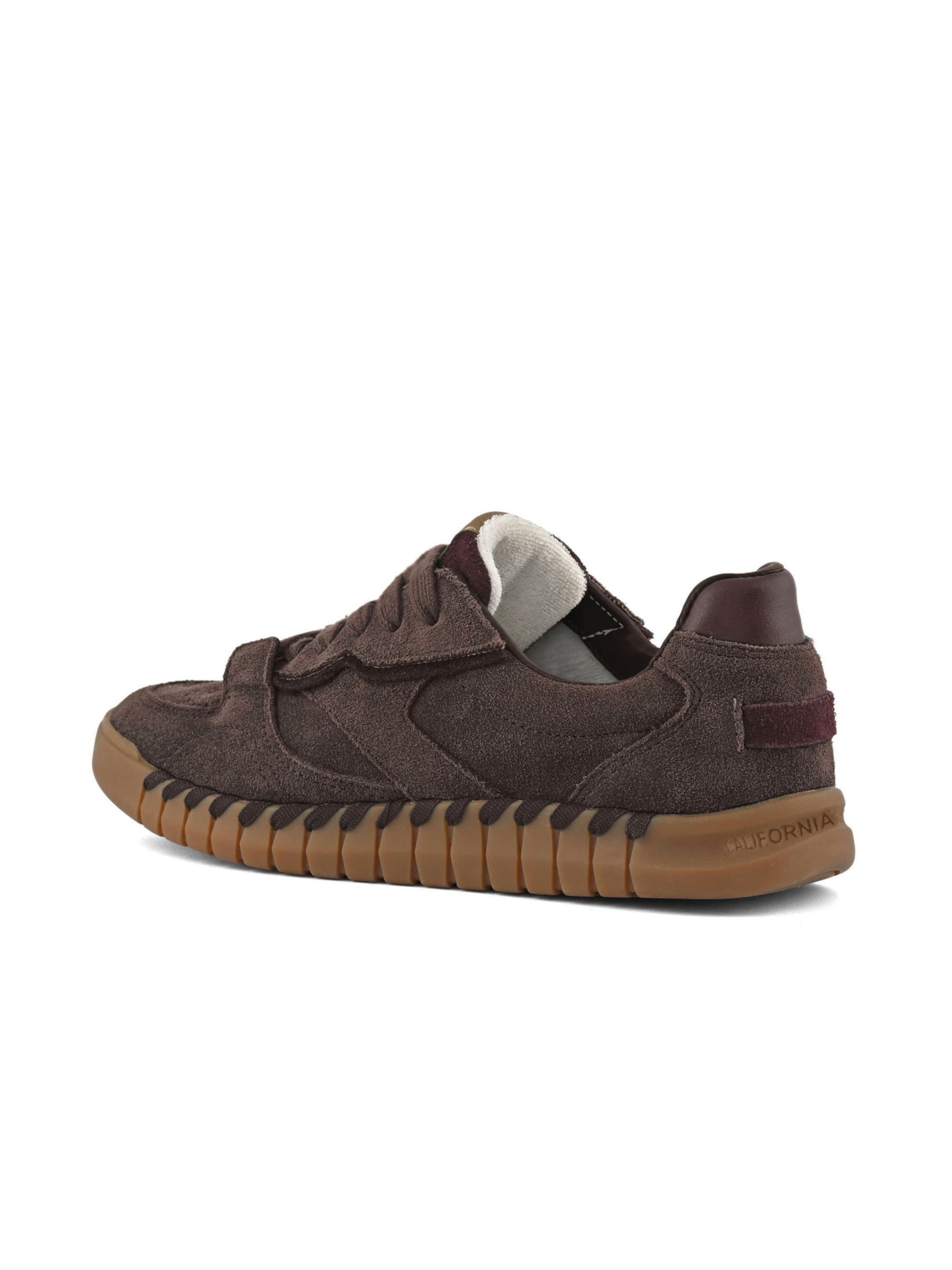 COLORS OF CALIFORNIA - Sapatilhas slip-on ' Cow suede sneaker ' em castanho: atrás