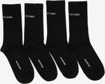 The Arctic Bay Socken 'WORLD IS EDITION' in Schwarz: Vorderseite