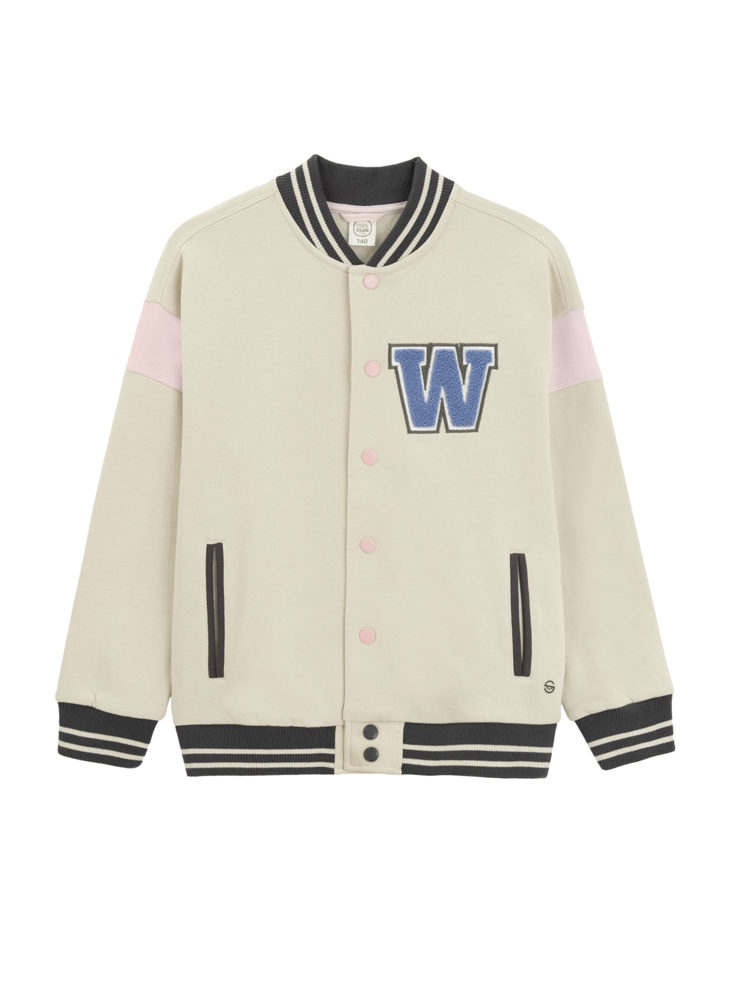 Cool Club Bluza rozpinana w kolorze beżowy: przód