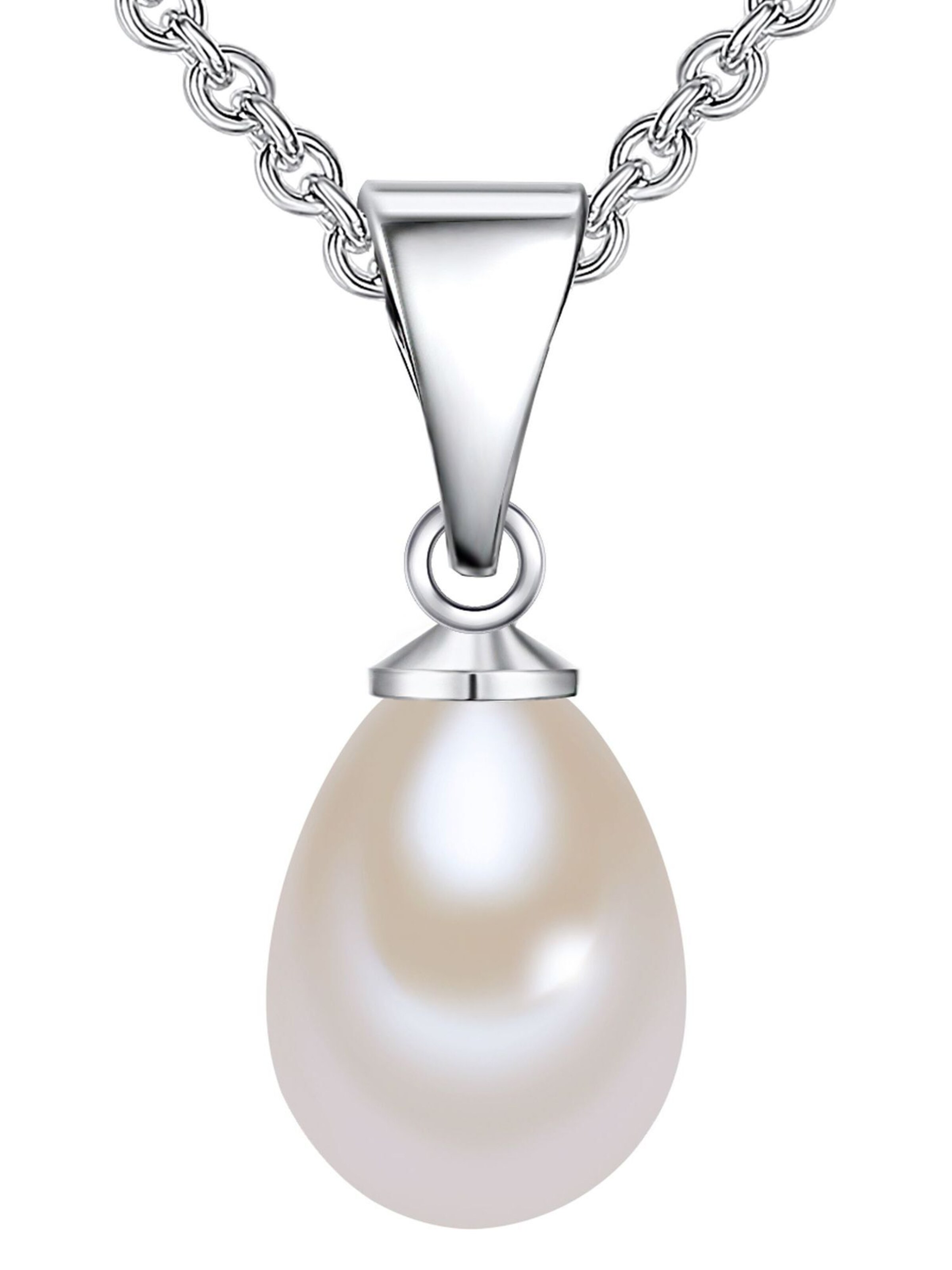Valero Pearls Ketting in Zilver: voorkant
