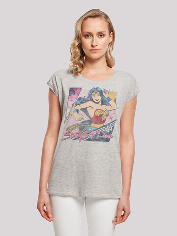 T-shirt 'DC Comics Wonder Woman Strength & Power' F4NT4STIC en gris : devant