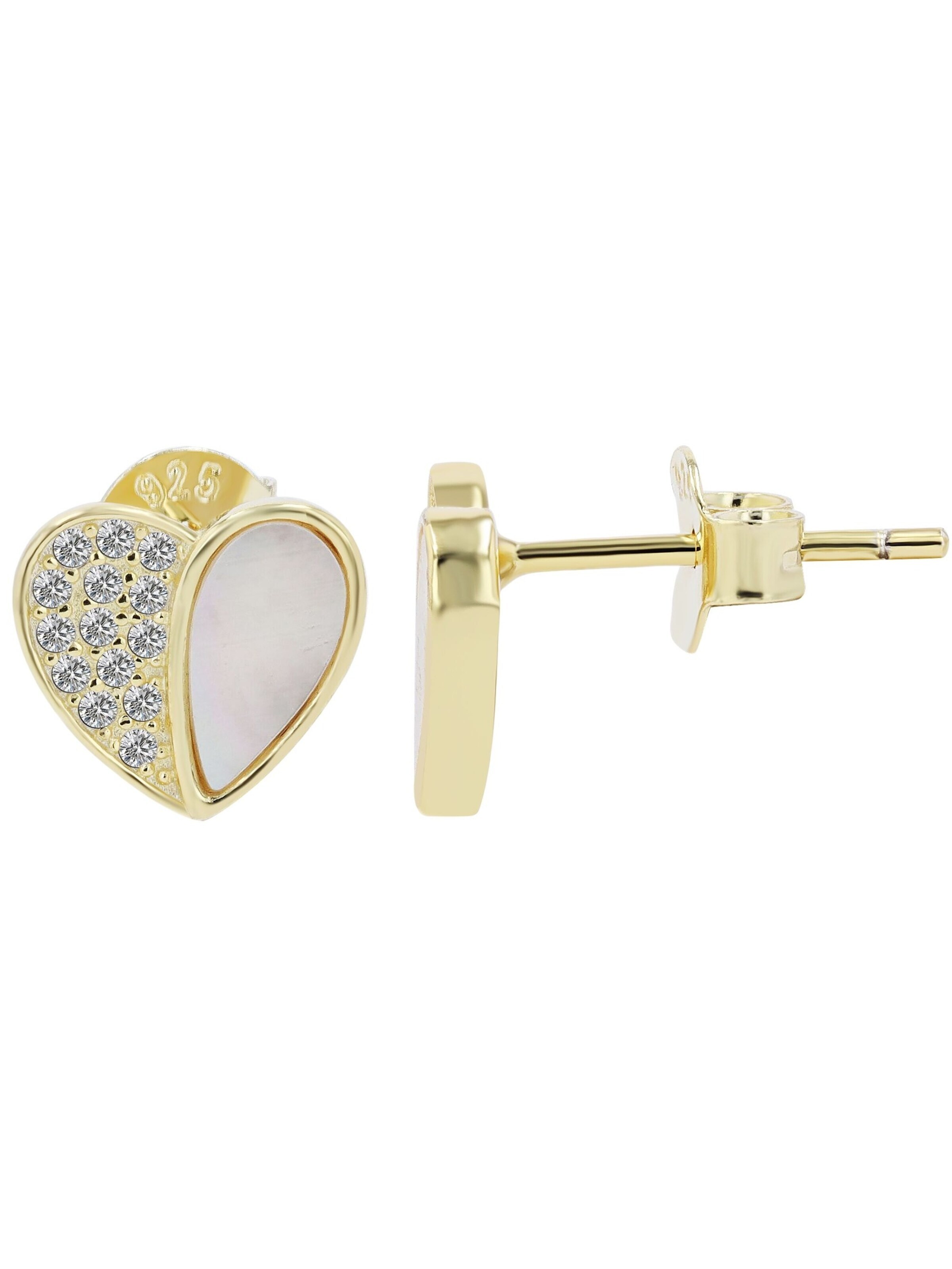 Akzent Earrings '"Aveline" aus 925 Sterlingsilber, rhodiniert, langlebig' in Gold