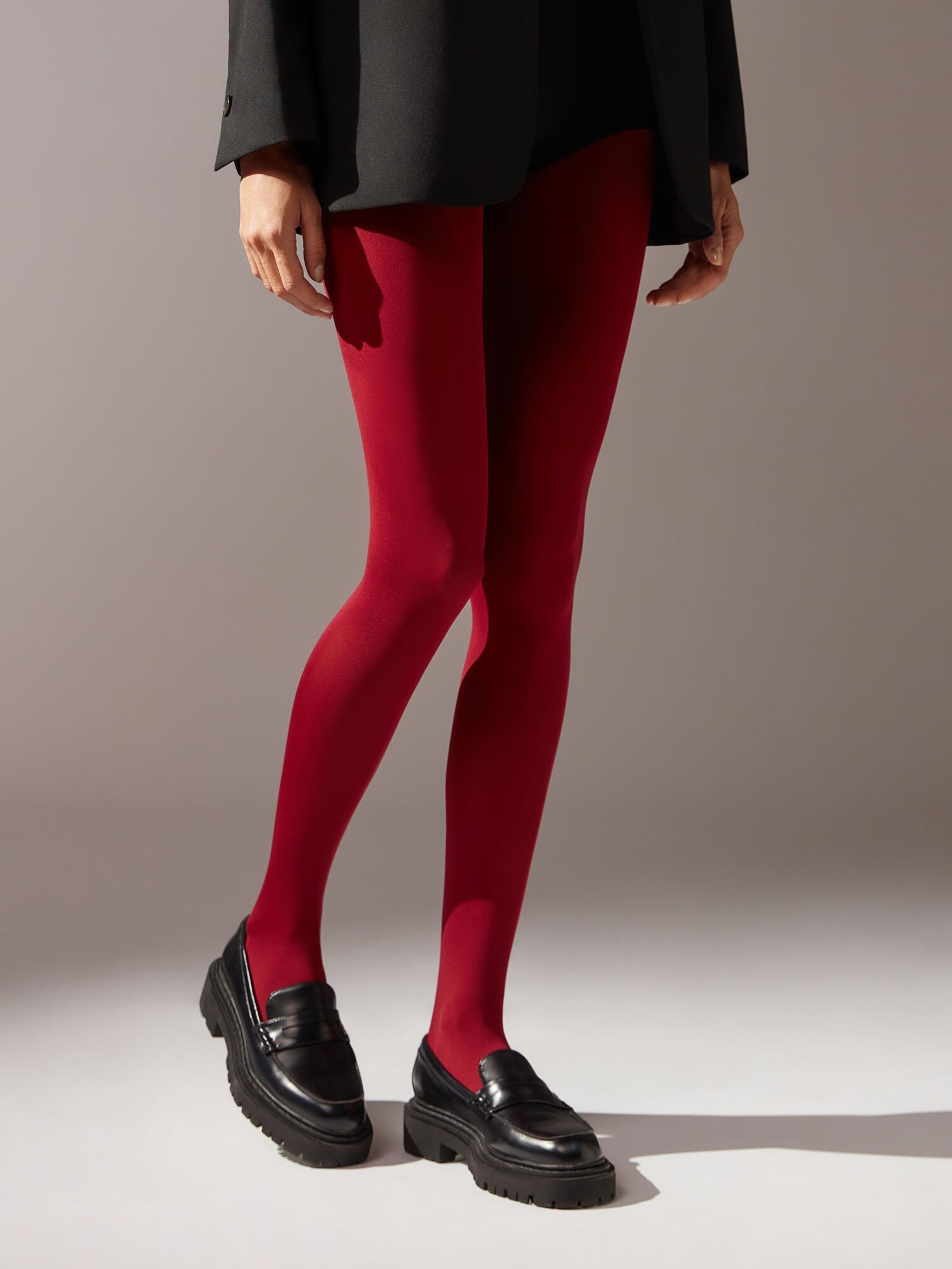 CALZEDONIA Fine Tights in Red ABOUT YOU