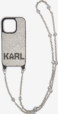 sidabrinė Karl Lagerfeld Išmaniojo telefono dėklas: priekis