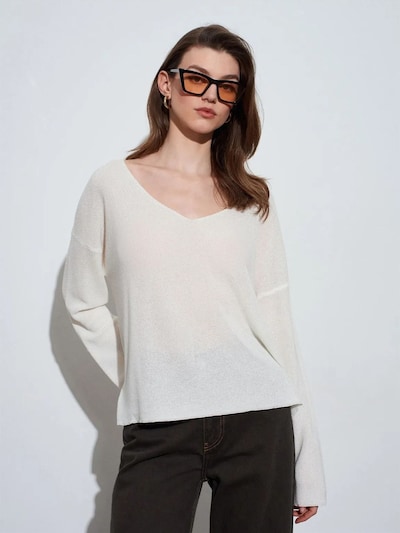 Dilvin Pull-over 'Pullover' en S-L en ivoire, Vue avec produit